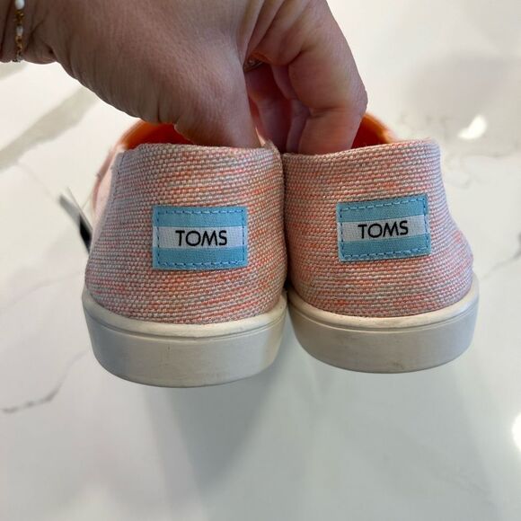 TOMS Apricot Melange Woven Alpargata Slip-On Loafer - Picture 5 of 8